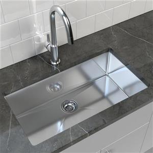Cantrio Koncepts Stainless Steel Undermount Kitchen Sink - 32" x 18"