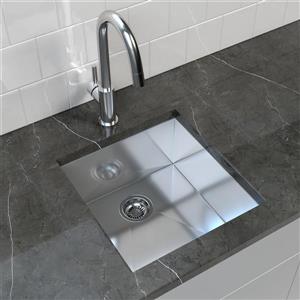 Cantrio Koncepts Stainless Steel Undermount Kitchen Sink - 19" x 20"