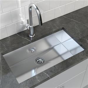 Cantrio Koncepts Stainless Steel Undermount Kitchen Sink - 32" x 18"