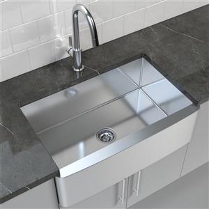 Cantrio Koncepts Stainless Steel Farmhouse/Apron Kitchen Sink - 33" x 21"
