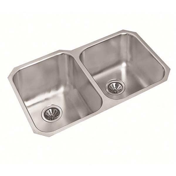 Wessan Double 13/4 Undermount Sink19 7/8in x 31in x 8in & 7in