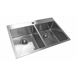 Wessan Stainless Steel Double Drop-In Sink - 20 7/8-in x 31-in x 8-in