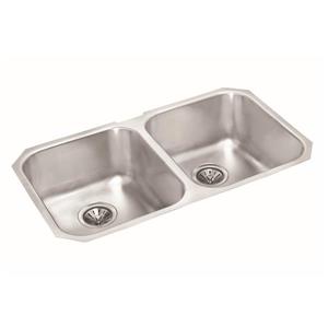 Wessan Stainless Steel Double Undermount Sink - 18-in x 31-in x 8-in