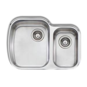 Wessan 27.62-in x 19.75-in x 8-in x 6-in stainless Steel 1.5 Double Undermount Sink