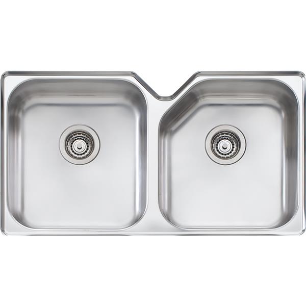 Wessan Stainless Steel Double Undermount Sink 34 In X 20 In X 8 In   330032008 MainImage 001 L 