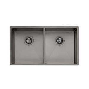 Wessan Double Universal Mount Sink - 31-in x 17 1/2-in x 8-in - Gunmetal