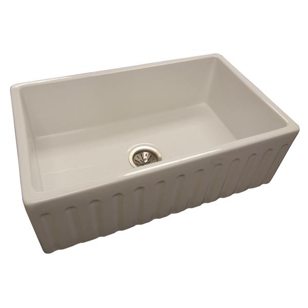 Wessan Fireclay Farmhouse Sink 18 In X 29 3 4 10 White Wesp917 Rona Wessan Fireclay Farmhouse Sink 18 In, Farmhouse Sink Mat