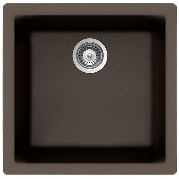 Wessan Universal Granite Sink -16 15/16-in x 17 3/4-in x 7 7/8-in- Bronze