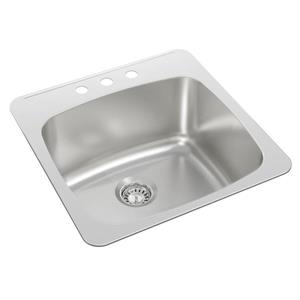 Wessan Stainless Steel Drop-In Utility Sink - 20 1/2-in x 20-in x 10-in