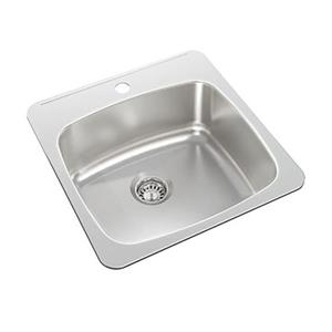Wessan Stainless Steel Drop-In Kitchen Sink - 20 1/2-in x 20-in x 7-in