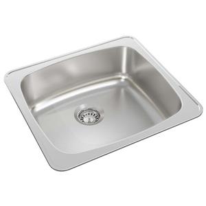 Wessan Stainless Steel Drop-In Kitchen Sink - 18-in x 20-in x 7-in