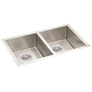 Wessan Stainless Steel Double Undermount Sink - 18-in x 31-in x 9-in