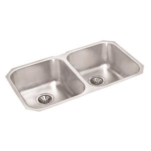 Wessan Stainless Steel Double Undermount Sink - 19-in x 30-in x 8-in