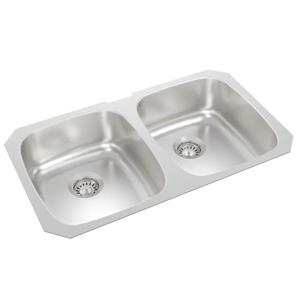 Wessan Stainless Steel Double Undermount Sink - 18-in x 31-in x 7-in