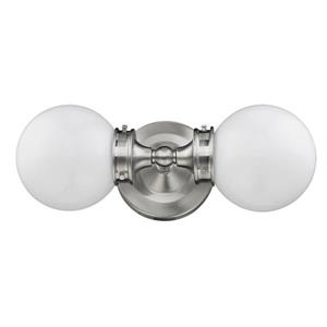 Acclaim Lighting Fairfax 6-in W 2-Light Nickel Wall Sconce