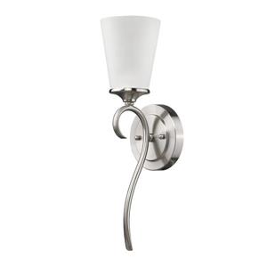 Acclaim Lighting Genevieve 18-in Nickel 1-Bulb Wall Light