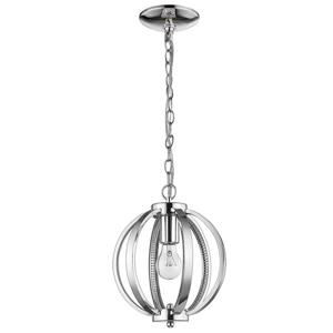 Acclaim Lighting Nevaeh 12-in Chrome Pendant Light