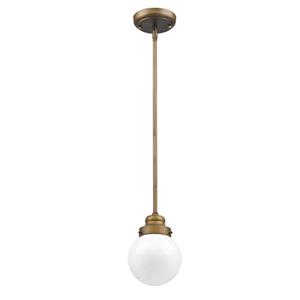 Acclaim Lighting Portsmith 8.5-In Metal  Brass Pendant Light