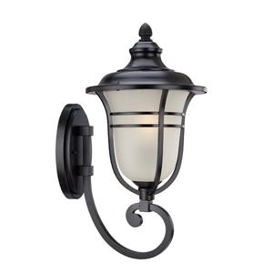 Acclaim Lighting Montclair 21.25-In x 11.00-In 	Frosted Manufacturer Color/Finish	Matte Black Wall Mounted Lantern