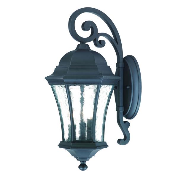 Acclaim Lighting Waverly 19.5-in Matte Black Aluminum 3-Light Outdoor Wall Lantern