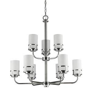 Acclaim Lighting Alexis 9-Light 31.25-in Nickel Chandelier