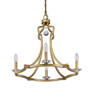 Acclaim Lighting Peyton 4-Light 22-in Raw Brass Chandelier