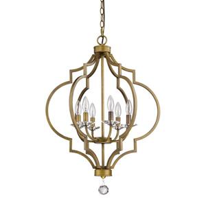 Lustre Peyton, 6 lumières, 30 po, laiton