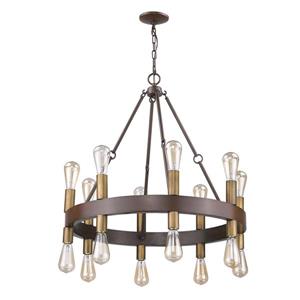 Acclaim Lighting Cumberland 28.75-in Brown 16-Light Chandelier