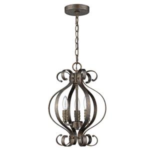 Acclaim Lighting Lydia 17-in Brown 3-Light Chandelier