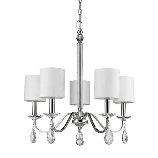 Acclaim Lighting Lily 23.75-in Nickel 5-Light Chandelier