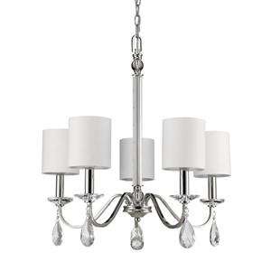 Acclaim Lighting Lily 23.75-in Nickel 5-Light Chandelier