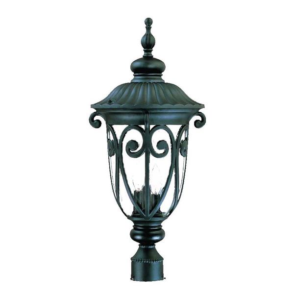 Acclaim Lighting Naples Outdoor Lantern  - 3 Bulbs - Cast aluminum - Black