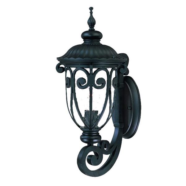 Acclaim Lighting Naples 18.00-in x 7.50-in Matte Black Wall Mounted Lantern