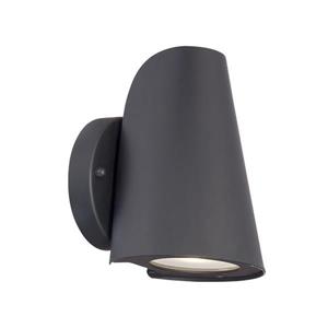 Acclaim Lighting 7-in Matte Black Clear Glass Tapered Cylinder LED Outdoor Wall Sconce