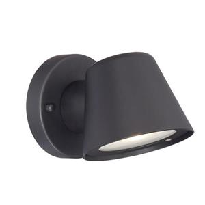 Acclaim Lighting 4.5-in Matte Black Clear Glass Tapered Cylinder LED Outdoor Wall Sconce