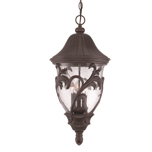 Acclaim Lighting Capri Lantern - 3 Bulbs - 25-in - Black