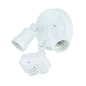 Motion Activated Polycarbonate 2 Light Floodlight - White