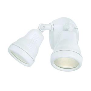 Acclaim Lighting Cast Aluminum Adjustable 6-In x 10-In 2-Lights Gloss White Floodlight