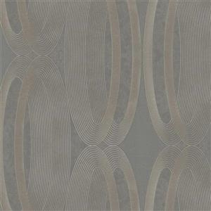 Walls Republic Grey/Grey Contemporary Metallic Wheeled Wallpaper