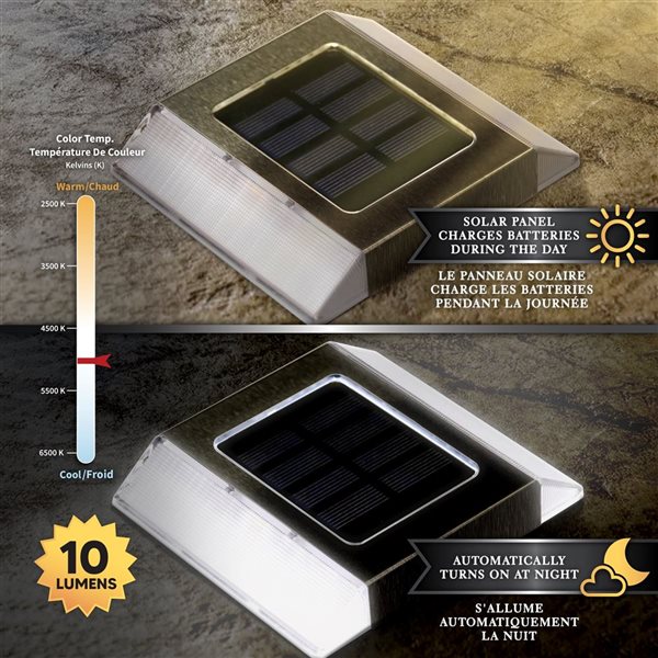 Classy Caps Stainless Steel Solar Motion Sensor Security Light