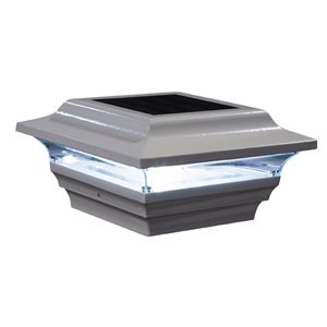 Classy Caps Imperial White Aluminum 4-in x 4-in Solar Post Cap