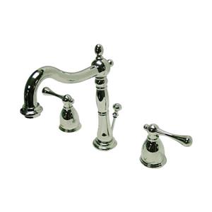 Elements of Design English Vintage Chrome 2-handle Widespread Deck Mount Bathroom Sink Faucet With Drain