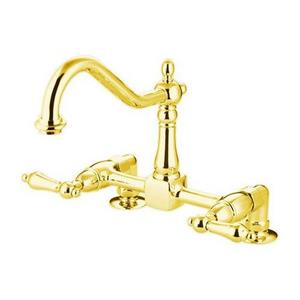 Elements of Design Polished Brass 2-Handle Deck Mount Bar and Prep Kitchen Faucet