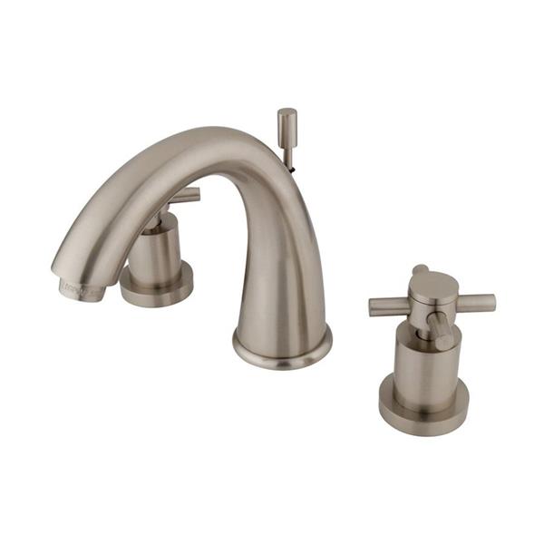 Elements of Design Concord Satin Nickel Concord Cross Handle Widespread