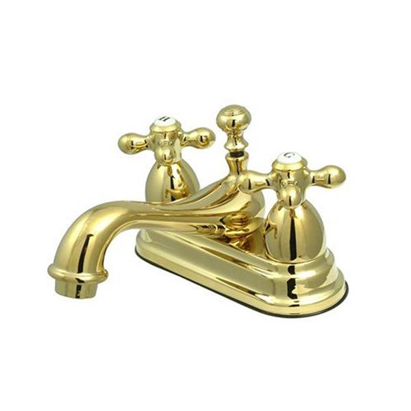 Elements Of Design Chicago Polished Brass 2 Handle 4 In Centerset