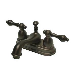 Elements of Design Chicago 4-in 2 Handle Centerset Bathroom Faucet Oil-Rubbed Bronze with Drain