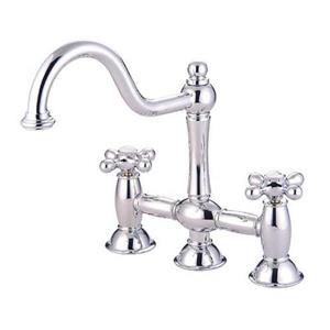 Elements of Design Chicago Chrome 2-Handle Deck Mount Bar and Prep Kitchen Faucet