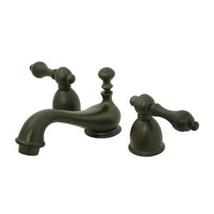 Elements of Design Chicago 4-in Oil-Rubbed Bronze Metal Lever Handle Mini Widespread Bathroom Faucet