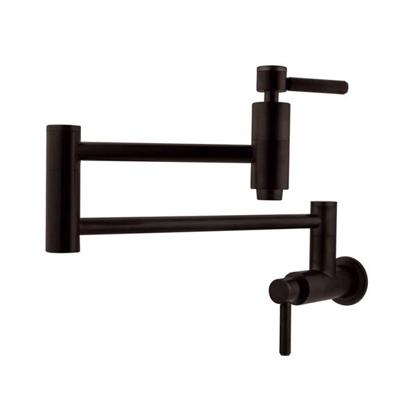 Elements of Design Concord Oil Rubbed Bronze 8.31-in 1-Handle Wall Mount Bar and Prep Kitchen Faucet