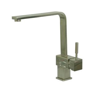 Elements of Design Concord Satin Nickel 11.38-in 1-Handle Deck Mount High-Arc Kitchen Faucet